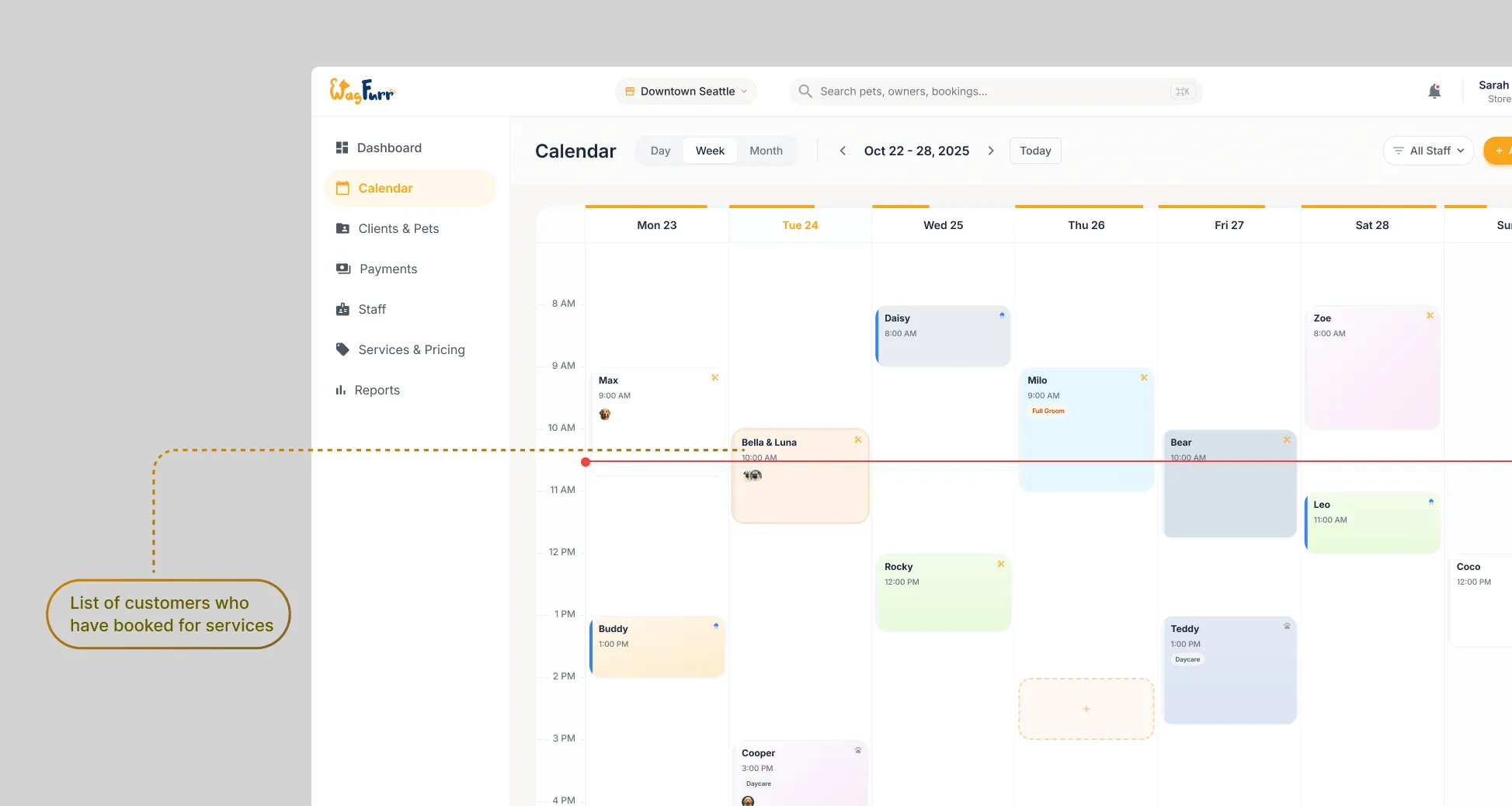 Wagfurr Booking Dashboard