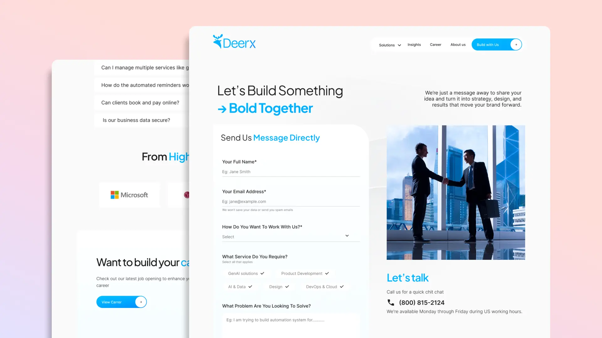 DeerX Build With Us Mockup