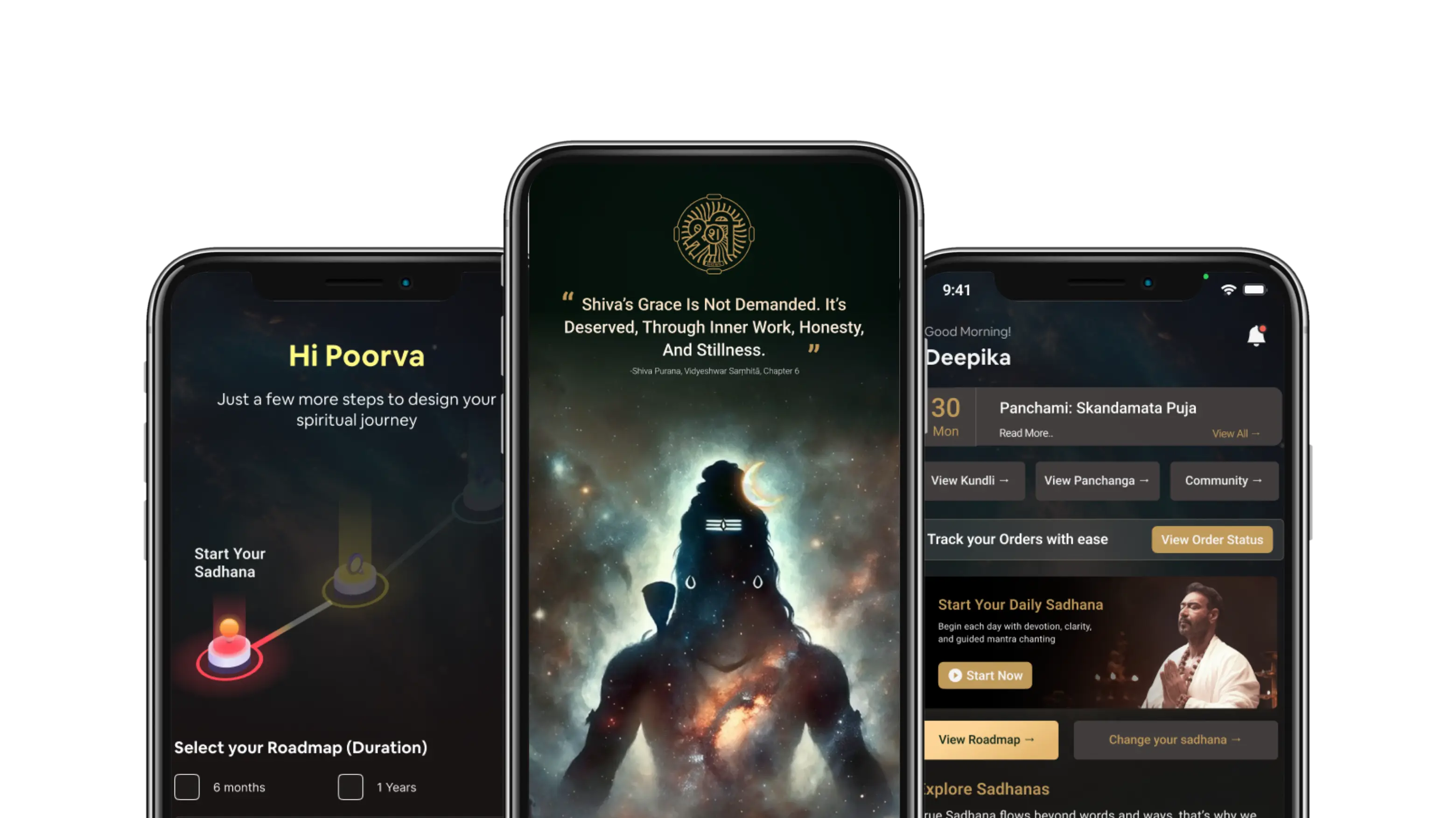 Nepa Rudraksha Mobile App Mockups